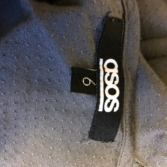 Y2K ASOS Floral Embroidery  Women 6 Midi Dress Gray Fairy Goth Romantic - Picture 3 of 7